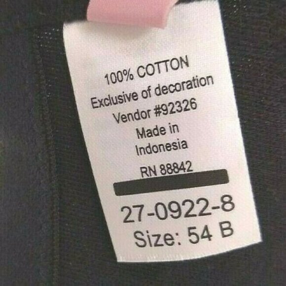 Comfort Choice Womens Cotton Wireless Bra Back Closure Plus Size 54B Black - Picture 3 of 7